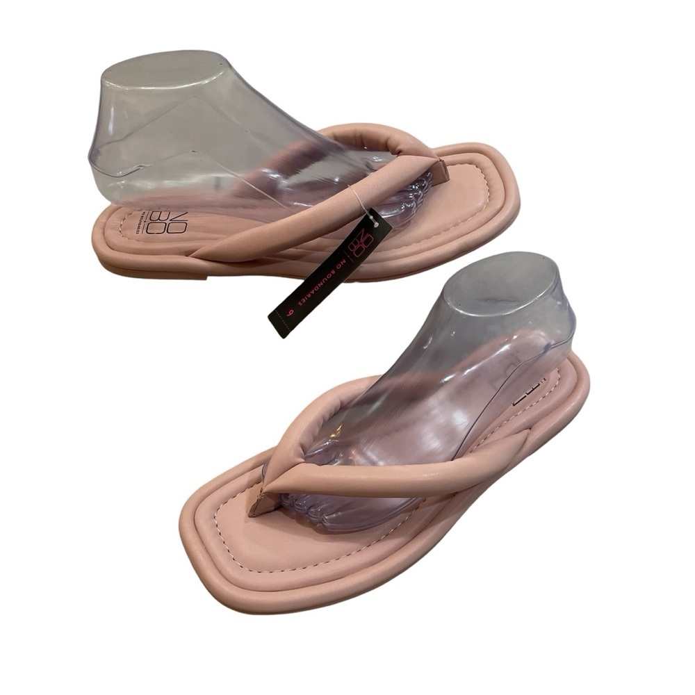 No Boundaries Pink Padded Thong Slip On Comfort Sandals Flip Flops size 9 New